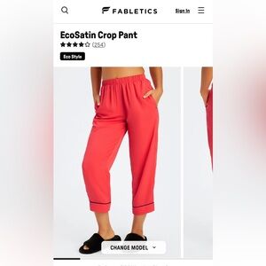 Fabletics EcoSatin Crop Pant